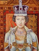 Портрет Её Величества Королевы Елизаветы II, Королевы Великобритании на Троне