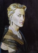 Портрет Принцессы Майкл Кентской на тёмном фоне